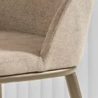 Conjunto de duas cadeiras estofadas com estrutura metálica e design equilibrado - Seda Viadurini