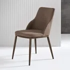 Conjunto de duas cadeiras estofadas com estrutura metálica e design equilibrado - Seda Viadurini