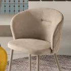 Duas cadeiras em metal pintado e estofadas em tecido de diversas cores - Atria Viadurini
