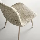 Duas cadeiras modernas em tecido estofado e metal pintado em duas cores - Miral Viadurini