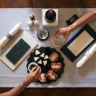 Duas Montanhas Russas em Mármore Branco e Cinza com Cortiça Made in Italy - Jessa Viadurini