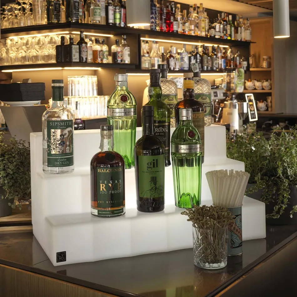 Expositor de Garrafas com Três Degraus Fabricado na Itália - Capo Viadurini