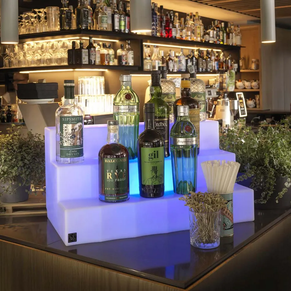 Expositor de Garrafas com Três Degraus Fabricado na Itália - Capo Viadurini