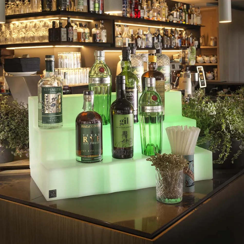 Expositor de Garrafas com Três Degraus Fabricado na Itália - Capo Viadurini