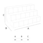 Expositor de Garrafas com Três Degraus Fabricado na Itália - Capo Viadurini