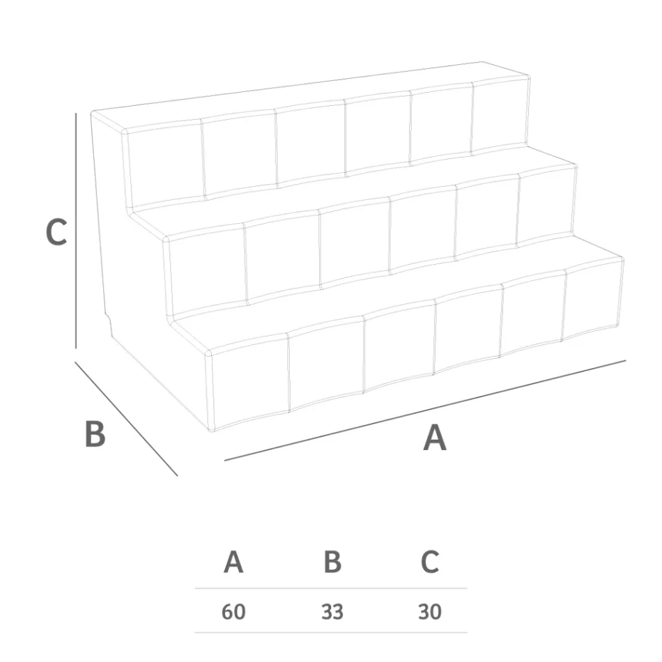 Expositor de Garrafas com Três Degraus Fabricado na Itália - Capo Viadurini