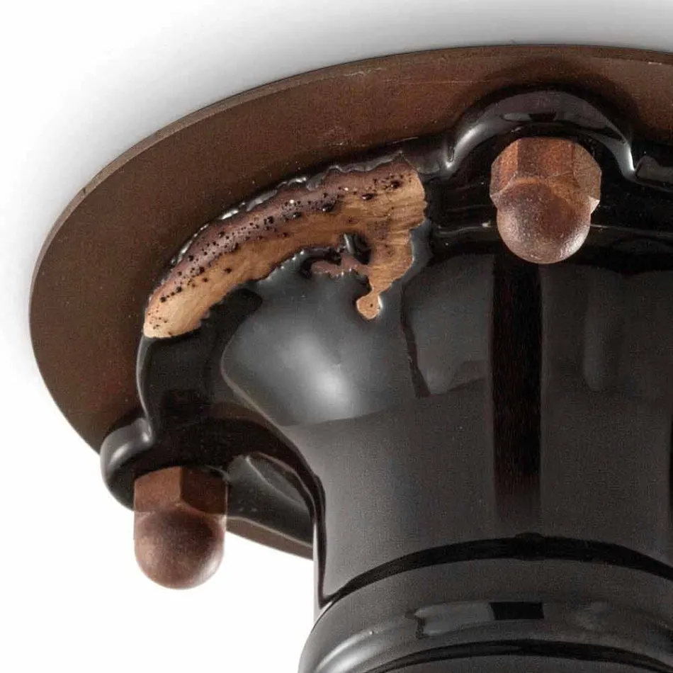 Holofote de teto design retro cerâmica e metal Cloe Ferroluce Viadurini