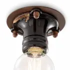 Holofote de teto design retro cerâmica e metal Cloe Ferroluce Viadurini