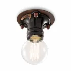 Holofote de teto design retro cerâmica e metal Cloe Ferroluce Viadurini