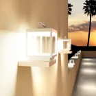 Refletor Led Decorativo Exterior em Alumínio Branco ou Corten - Bettina Viadurini