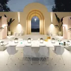 Refletor Led Decorativo Exterior em Alumínio Branco ou Corten - Bettina Viadurini