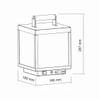 Refletor Led Decorativo Exterior em Alumínio Branco ou Corten - Bettina Viadurini