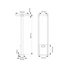 Refletor Led Solar para Exterior em Alumínio Branco ou Preto Mate - Agorio Viadurini