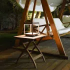Refletor Solar Led Portátil em Alumínio Branco, Preto ou Corten - Bettina Viadurini