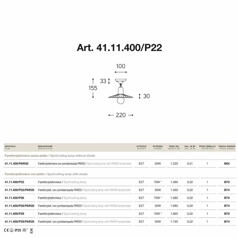 Luz de teto recesso na coruja de bronze antigo Viadurini