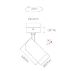 Plafon ajustável de teto em alumínio branco, 4 peças - Lazzaro Viadurini