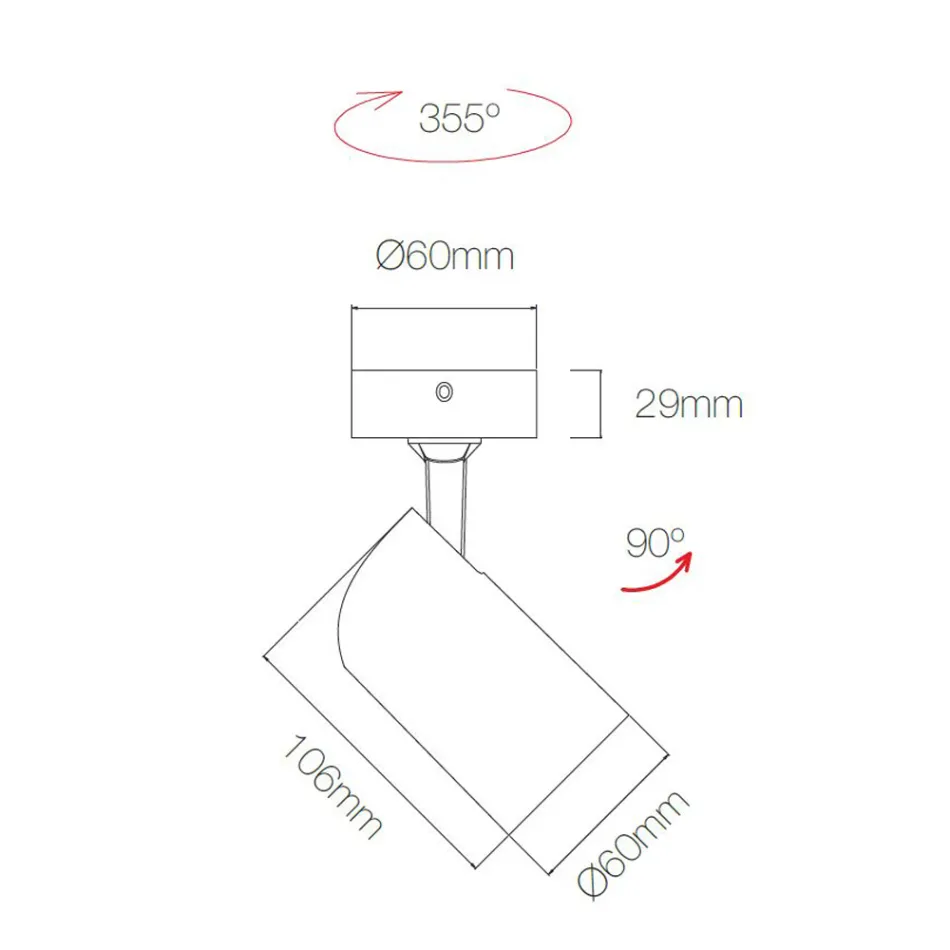 Plafon ajustável de teto em alumínio branco, 4 peças - Lazzaro Viadurini