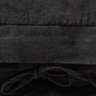 Capa de almofada quadrada em linho preto pesado e rendas Made in Italy - Matero Viadurini