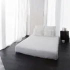 Fronha de linho giz ou retrô leve com gravatas quadradas - Prisco Viadurini