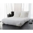 Fronha Quadrada em Linho Giz ou Decoração Retrô com Bordado Esfera e Moldura - Cotovelo Viadurini