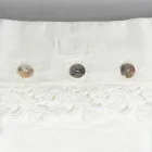 Fronha Quadrada em Linho Dusty ou Retro com Botões e Renda Armonia - Logos Viadurini