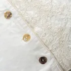 Fronha Retangular com Renda Elegante em Linho Branco para Cama - Gioiano Viadurini