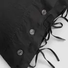 Fronha de Cama Retangular em Linho Branco ou Preto com Botões e Cordões - Agora Viadurini