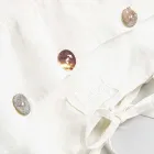 Fronha de Cama Retangular em Linho Branco ou Preto com Botões e Cordões - Agora Viadurini