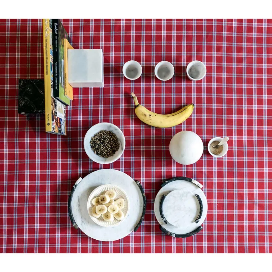 Peso de papel de cubo moderno em mármore Marquinia preto acetinado fabricado na Itália - Qubino Viadurini