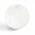 Peso de papel esfera moderno em mármore branco acetinado italiano, 2 peças - esfera