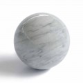 Peso de papel moderno em bola em mármore Bardiglio Gray fabricado na Itália - esfera