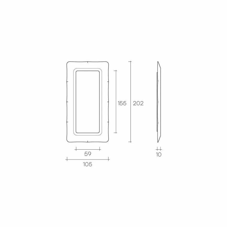Fiam Italia Dorian piso / espelho de parede 202x105cm made in Italy Viadurini