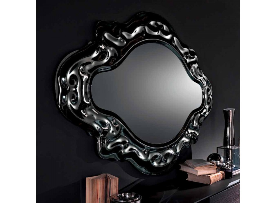 Espelho de parede de design moderno Fiam Veblèn Novo Barroco feito na Itália Viadurini