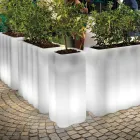Vaso de coluna em polietileno com iluminação bicolor, fabricado na Itália - Barbia Viadurini