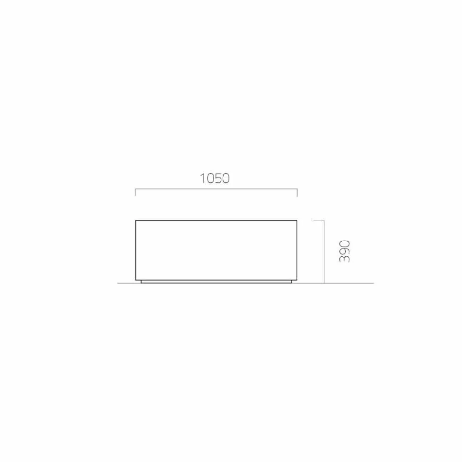 Plantador de jardim de design redondo / retangular em aço feito na Itália - Philly Viadurini