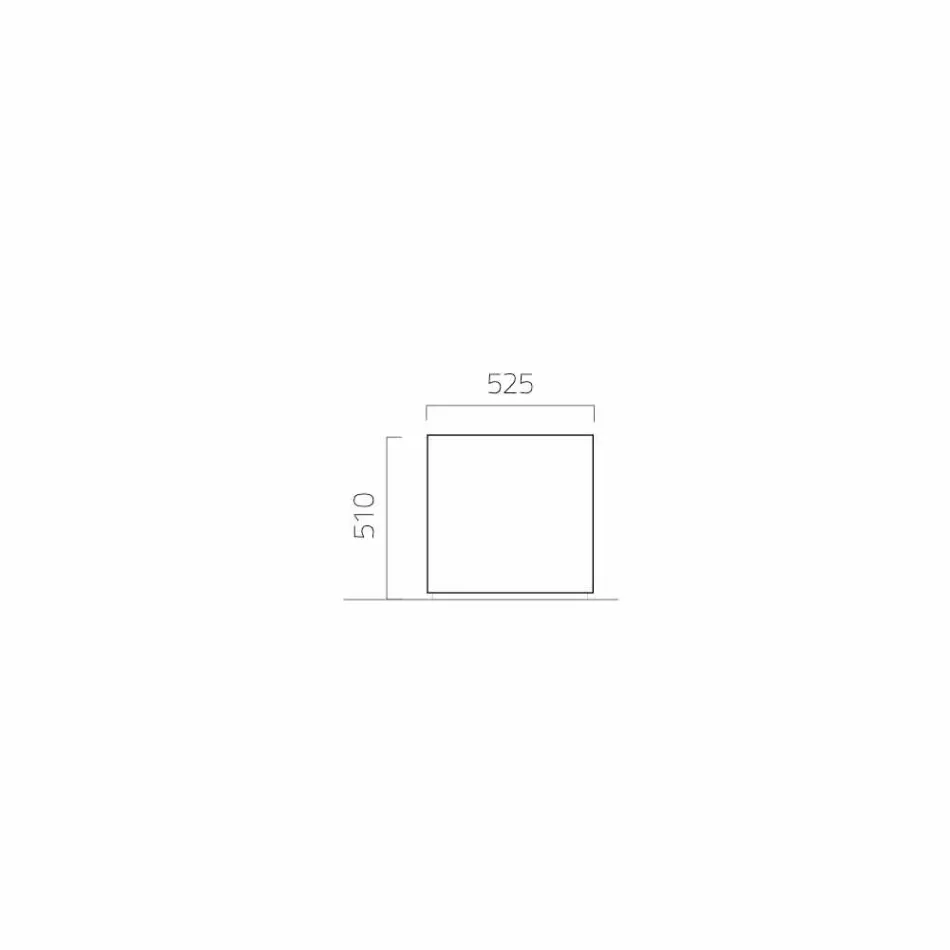 Plantador de jardim de design redondo / retangular em aço feito na Itália - Philly Viadurini