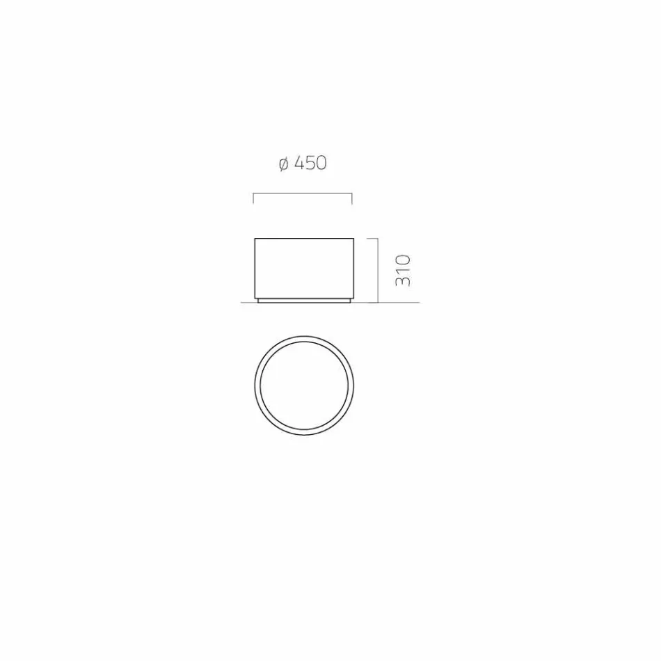 Plantador de jardim de design redondo / retangular em aço feito na Itália - Philly Viadurini