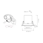 Fotoprojetor Lâmpada de teto LED ajustável para interior em alumínio - etrusca Viadurini