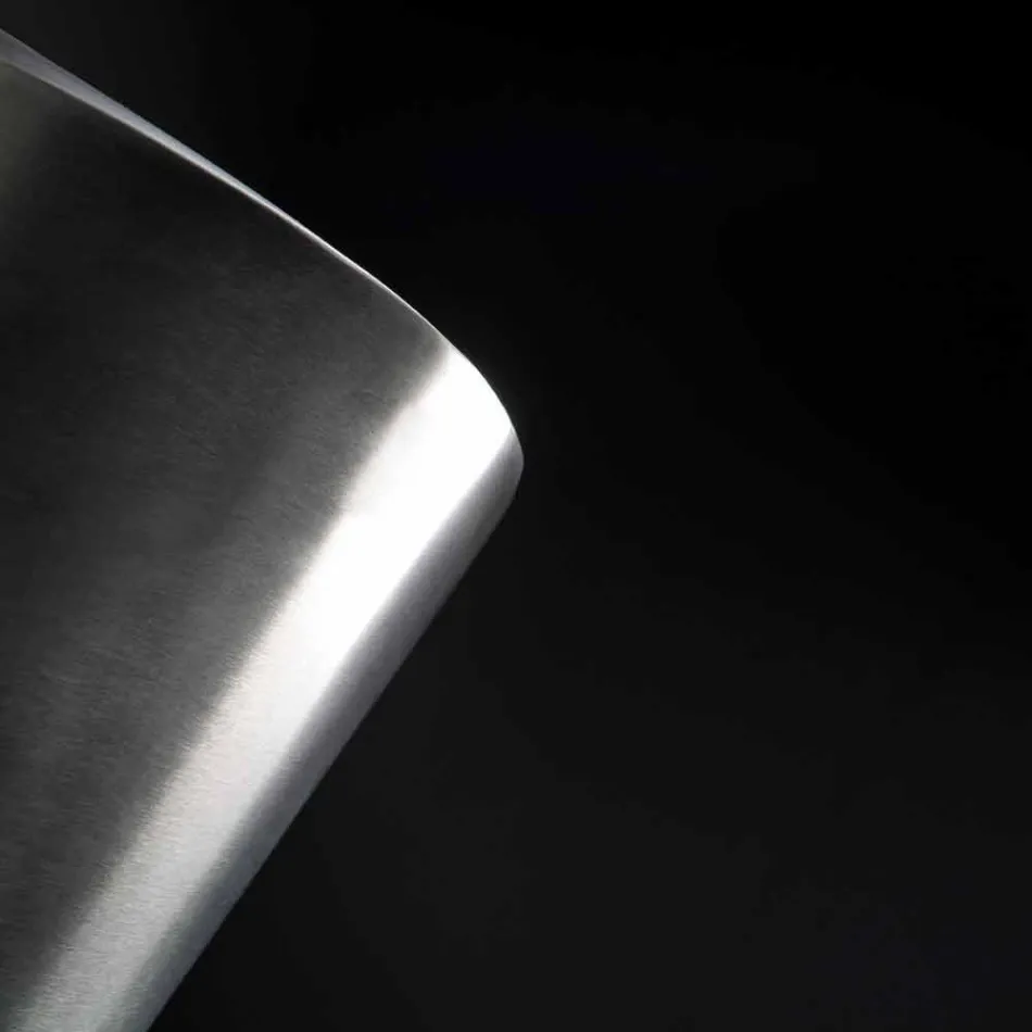 Frappeuse de piso moderno em acabamento acetinado de aço feito na Itália - Astana Viadurini