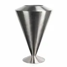 Frappeuse de piso moderno em acabamento acetinado de aço feito na Itália - Astana Viadurini