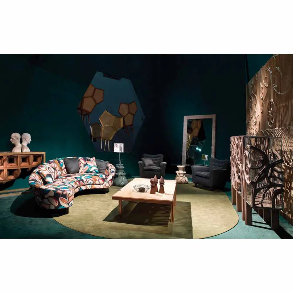 Fratelli Boffi Leonie poltrona acolchoada de design, encosto acolchoado Viadurini