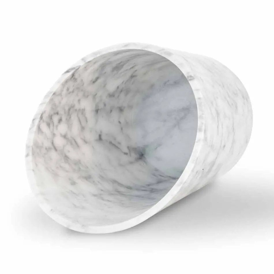 Glacette de vinho ou champanhe em mármore branco de Carrara fabricado na Itália - Ciotti Viadurini