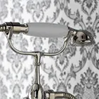 Grupo de rebordo de banheira clássico com chuveiro de mão em latão Made in Italy - Ercolina Viadurini