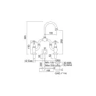 Grupo misturador vintage para bacia de ponte em latão fabricado na Itália - Klarisa Viadurini