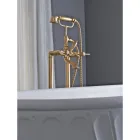 Banheira de chão com chuveiro de mão e mangueira flexível Made in Italy - Milano Viadurini