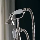 Banheira de chão com toalheiro e chuveiro de mão Made in Italy - Turim Viadurini