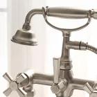 Grupo de banheira de chão em latão Made in Italy, estilo vintage - Silvana Viadurini