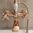 Grupo de banheira de latão de design vintage fabricado em Itália - Klarisa Viadurini