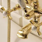 Grupo de banheira de latão de estilo vintage fabricado em Itália - Katerina Viadurini