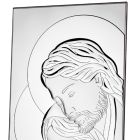 Holy Family Silver Icon Mesa Vertical Design 2 Tamanhos - Famisca Viadurini